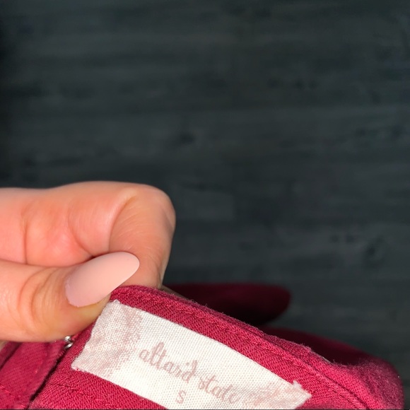 Altar’d State Maroon&Paneled Body Con Mini Skirt - Picture 3 of 5